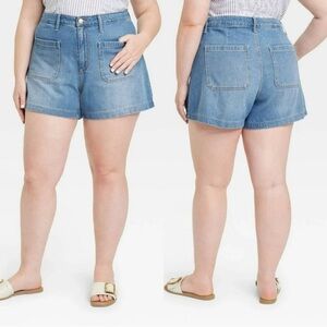 Universal Thread Women’s Highest Rise A-Line Shorts Jeans in Medium Wash Size 14